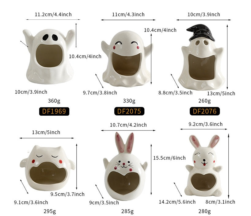 Halloween Ghost Festival Ceramic Craft Ornament