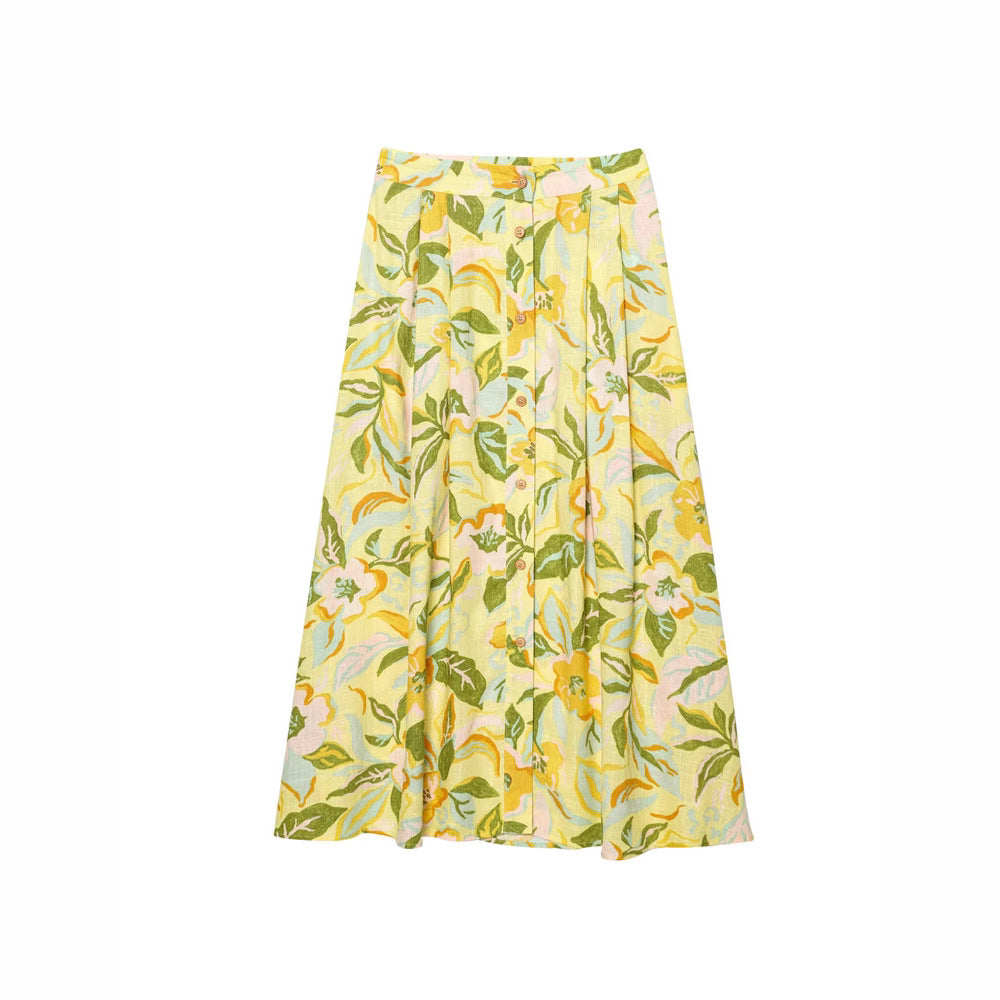 Style Strapless Top with Printed Skirt Set