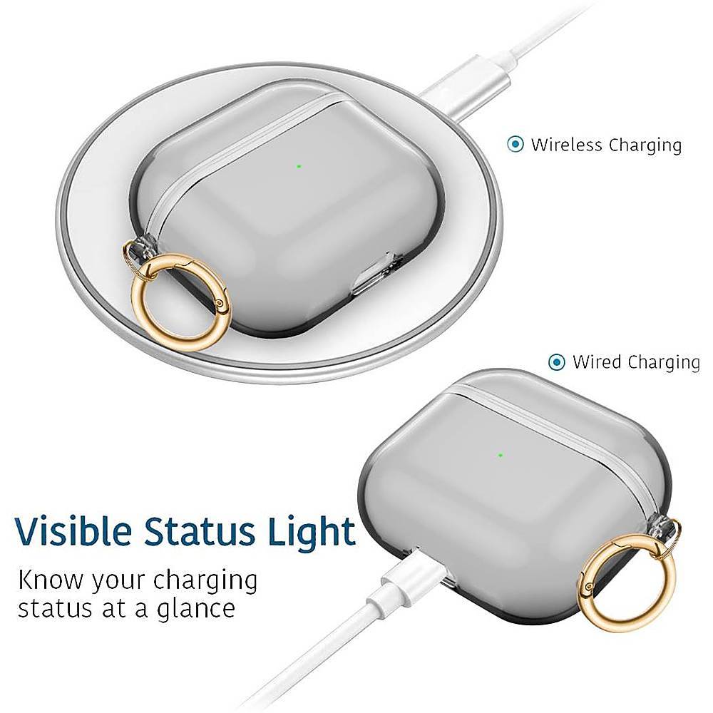 Hybrid-Flex Transparent Black Case for AirPods 3