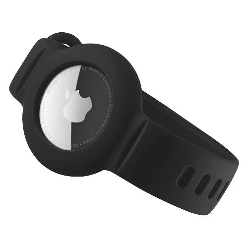 Sahara Black Silicone Wrist Band - Apple AirTag