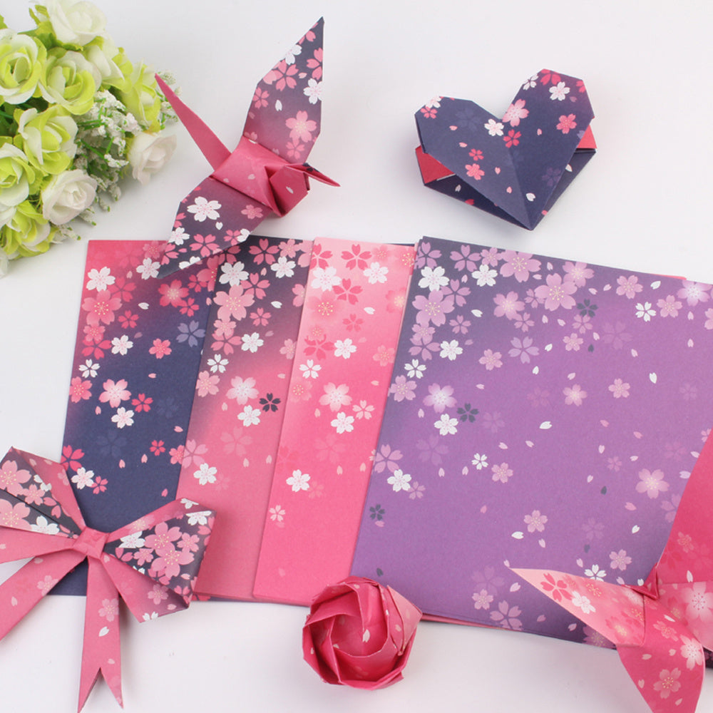 Double-sided Japanese Floral Origami Paper