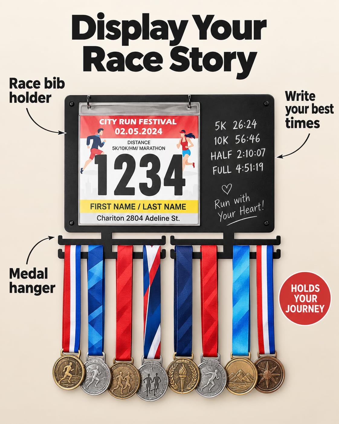 BLAUBECK Medal Hanger Bib Display