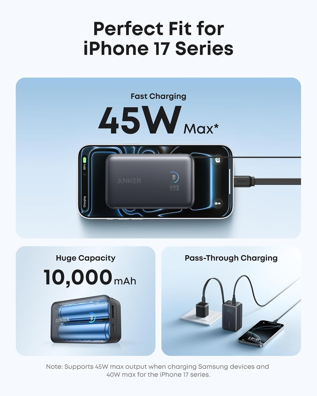 Anker Nano Power Bank (10K, 45W, Built-In Retractable USB-C Cable)