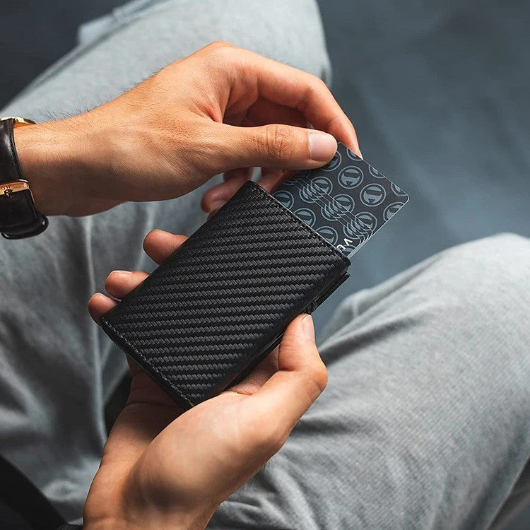 Carbon Fiber Anti-theft Wallet Large Capacity