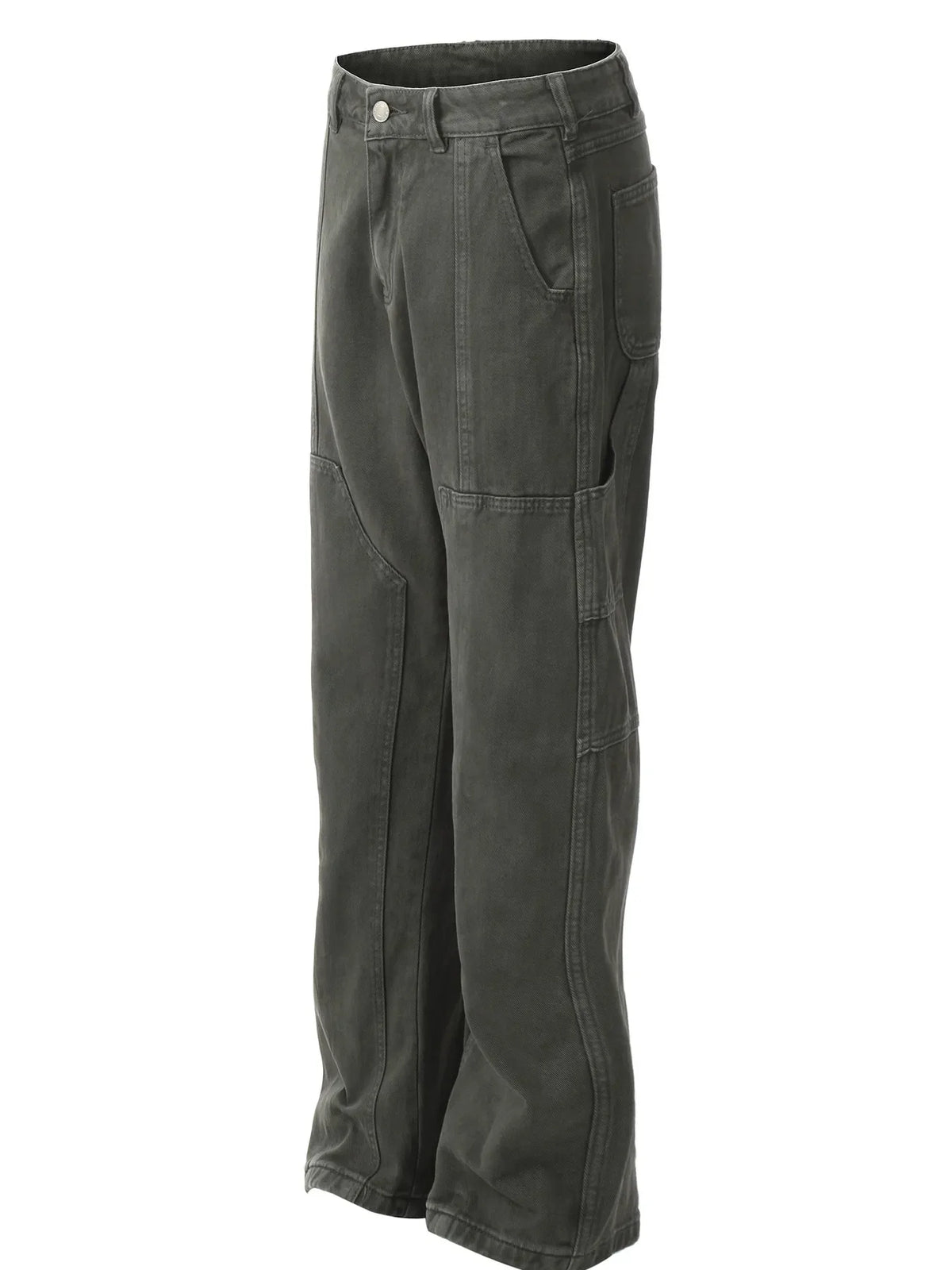 Men's Vintage Washed Wide Leg Cargo Jeans