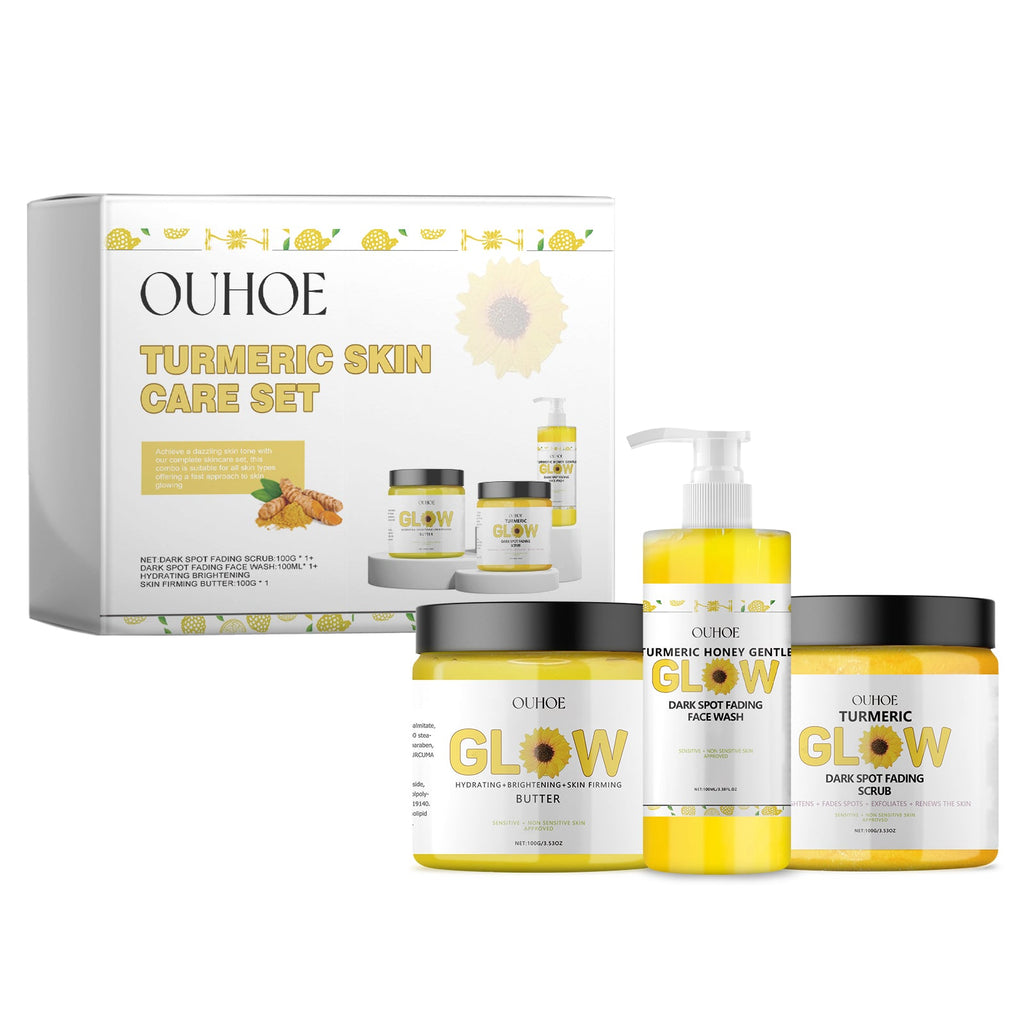 Turmeric Skin Care Set, Fresh And Clean Hydrating Oil-Control Fade Out Fine Lines Firming Haun White Treatments
