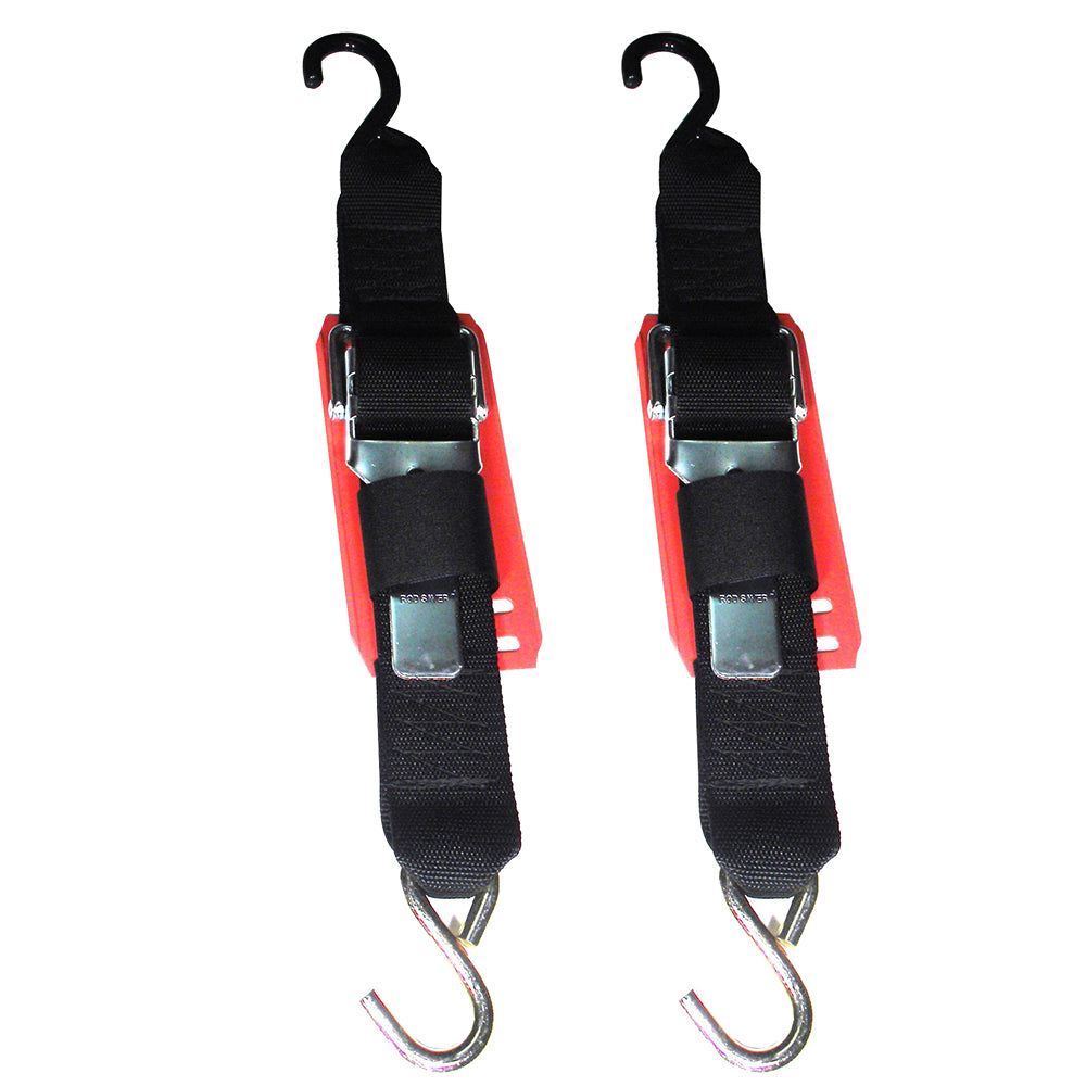 Rod Saver Paddle Buckle Trailer Tie-Down w/Vinyl Pad - 2" x 4 - Pair