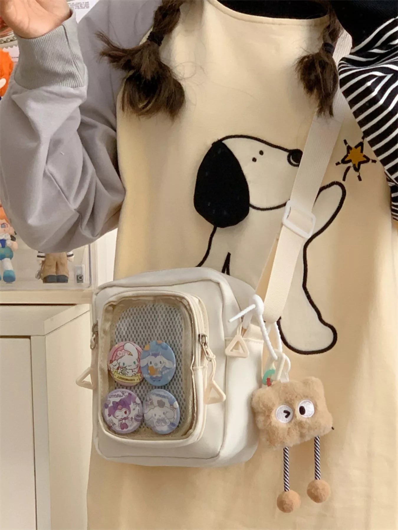 Badge Display Crossbody Bag