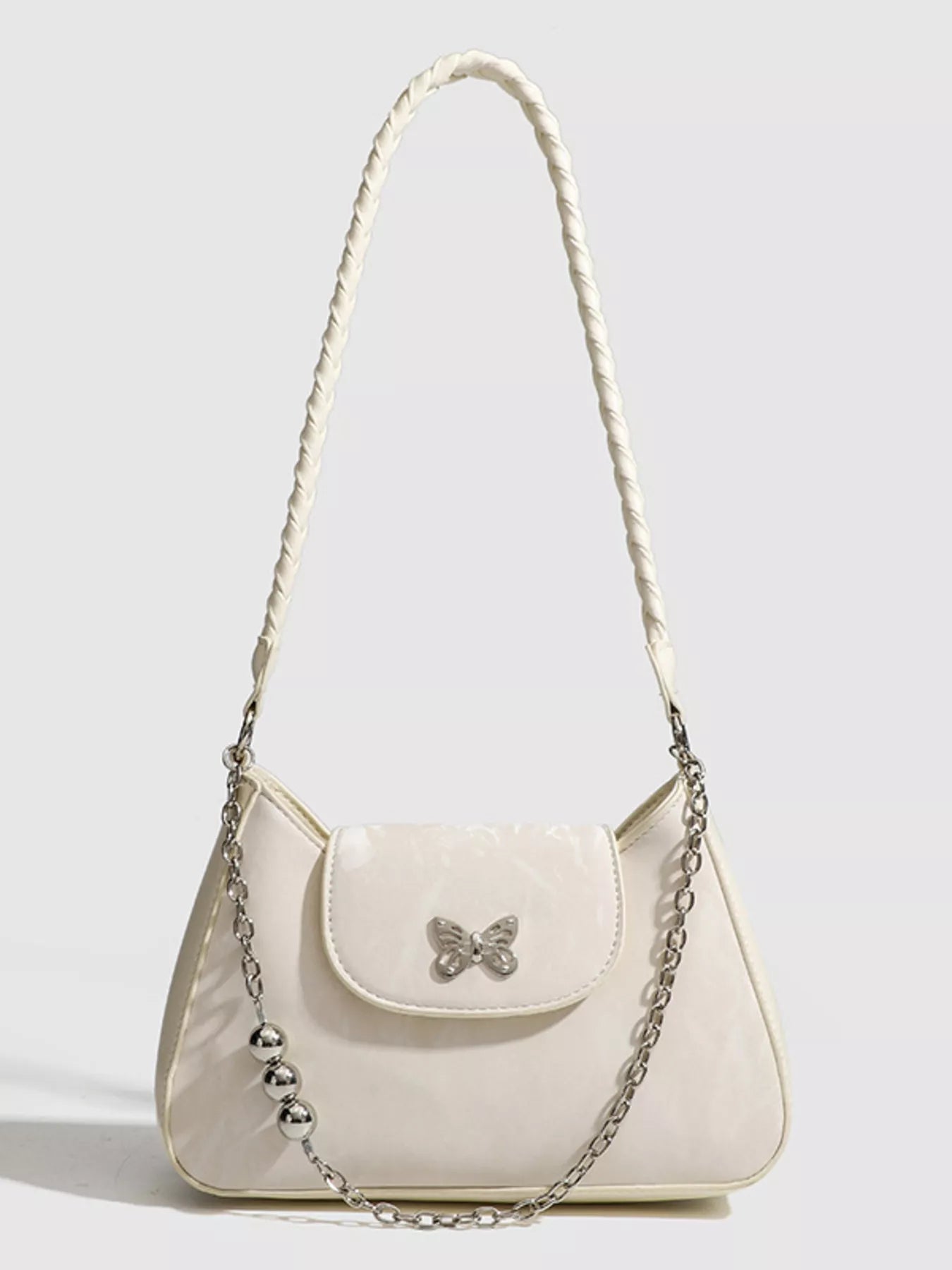 Butterfly Decor Chain Shoulder Bag