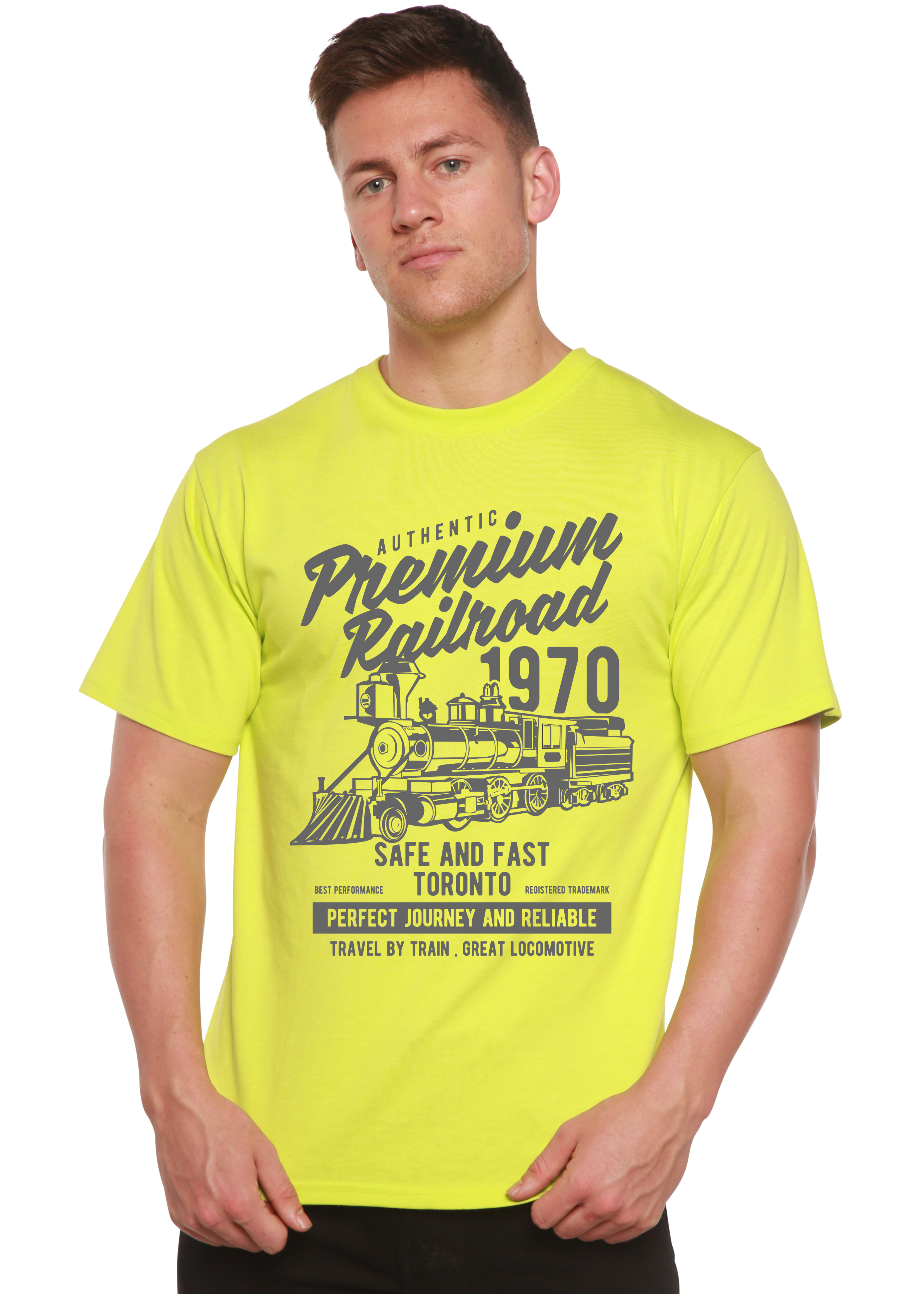 Premium Railroad Spun Bamboo® Men's Bamboo Viscose/Organic Cotton Short Sleeve Graphic T-Shirt