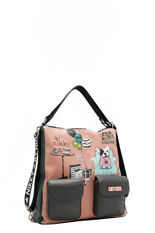 Nicole Lee USA Multifunction Adjustable Strap Eco-Leather Backpack