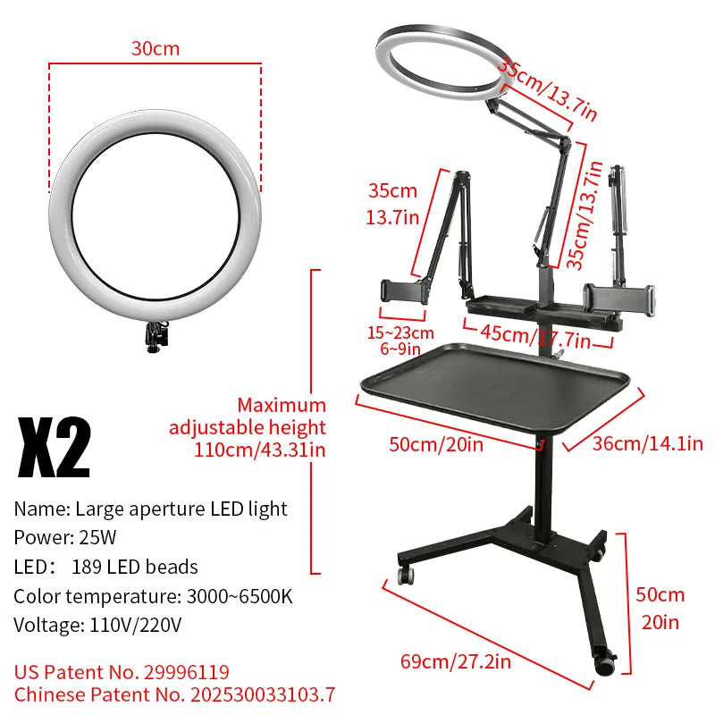 Taidu Multi-Functional Double Holder Tattoo Bench