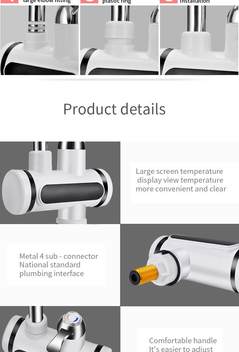 Electric Water Heater Tap With Display