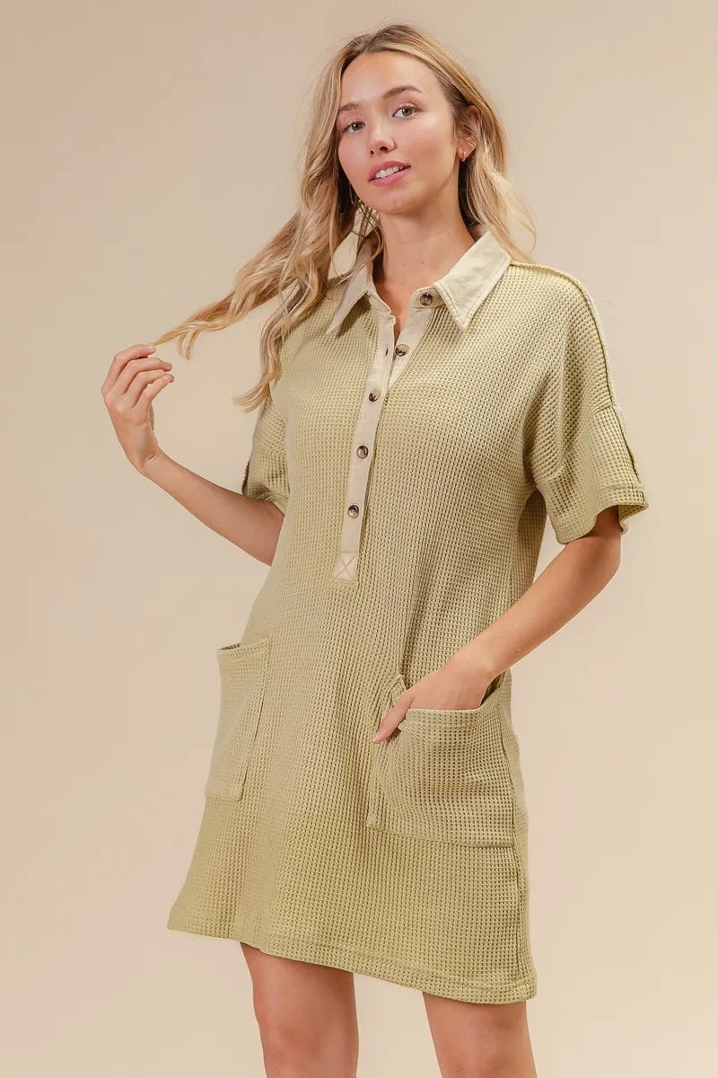 BiBi Dip Dye Mineral Washed Knit Dress