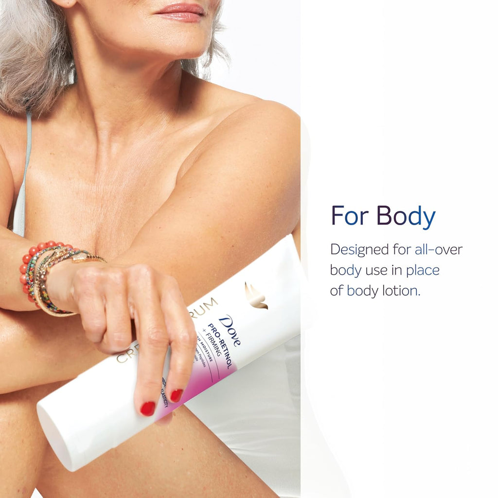 Dove Cream Serum Pro-Retinol + Firming for Elasticity and Firmness, with Collagen Peptides, Niacinamide and Antioxidants Lotion, 8 oz