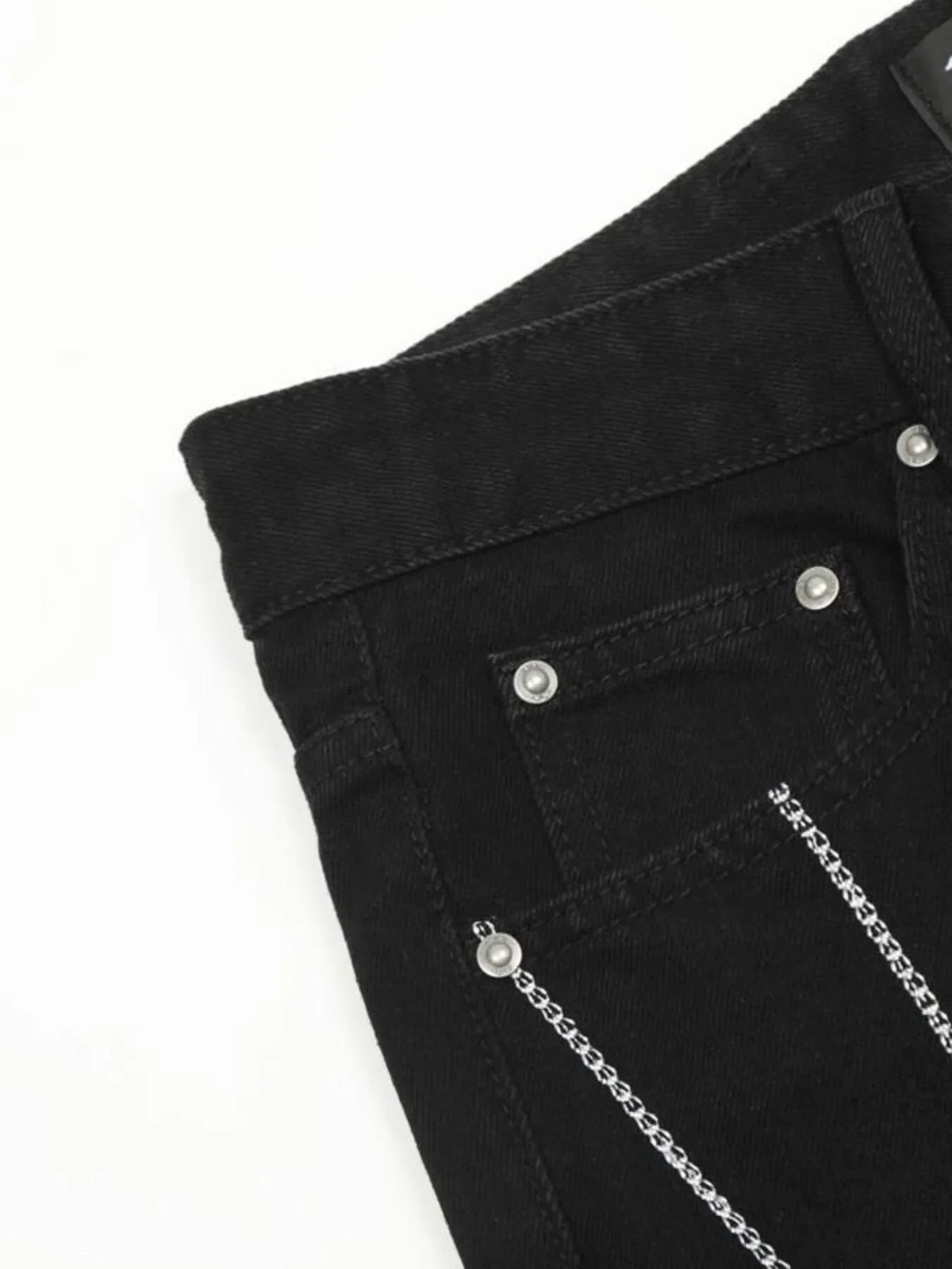 Men's Spider Web Embroidered Flared Jeans