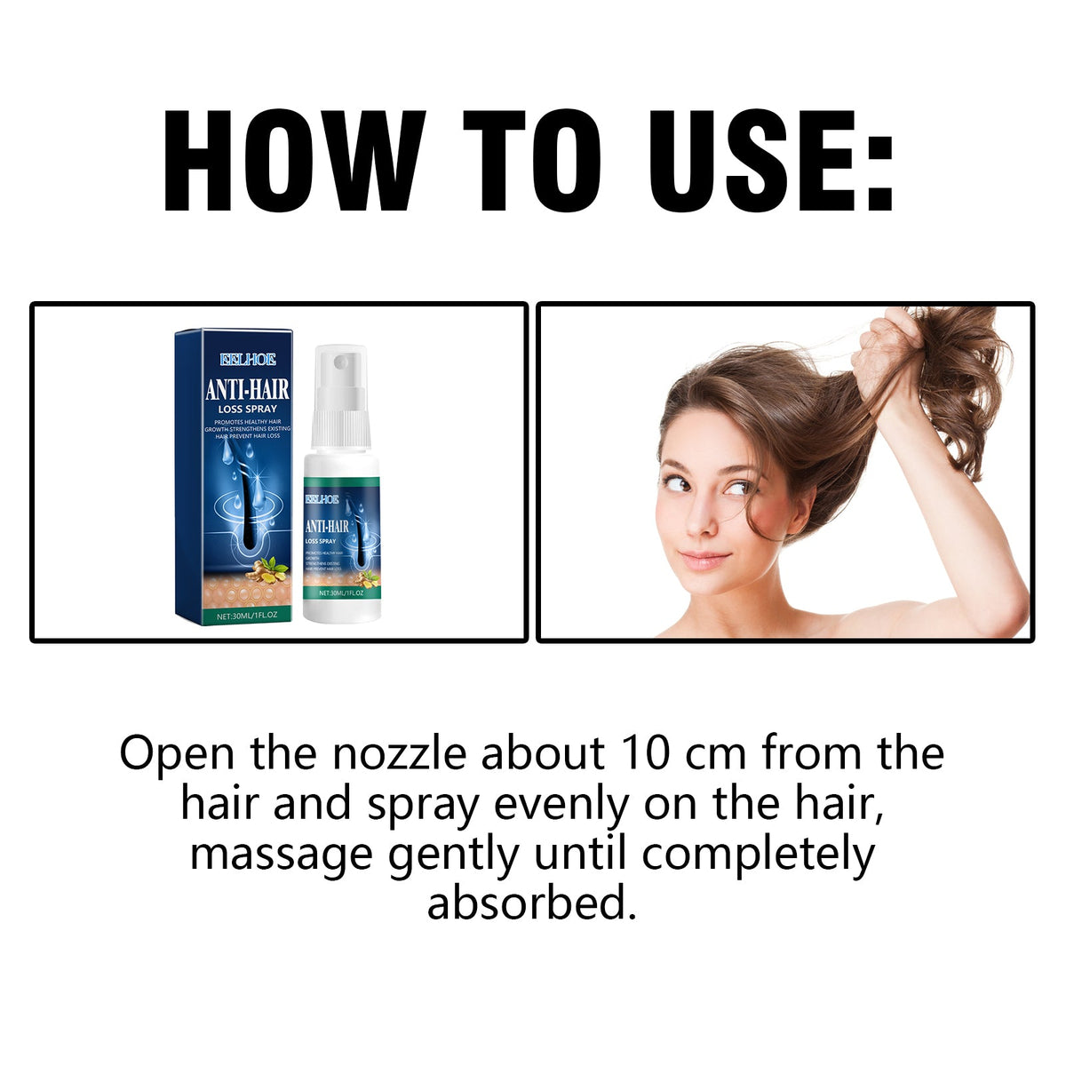 Ant-Hair Loss Spray, Nourish Hair Repair Dry Strong Hair And Protect Hair Thick Hair