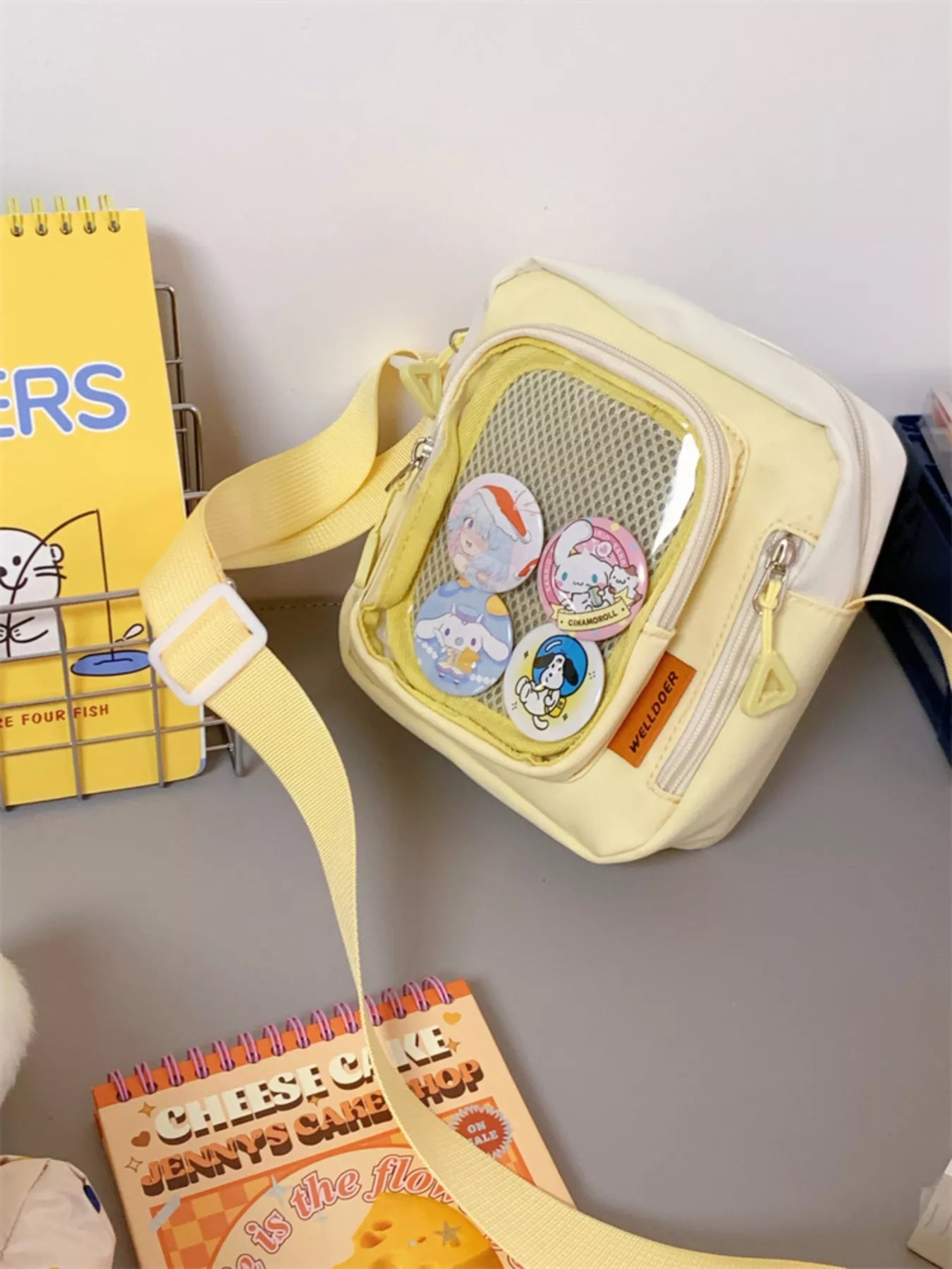 Badge Display Crossbody Bag