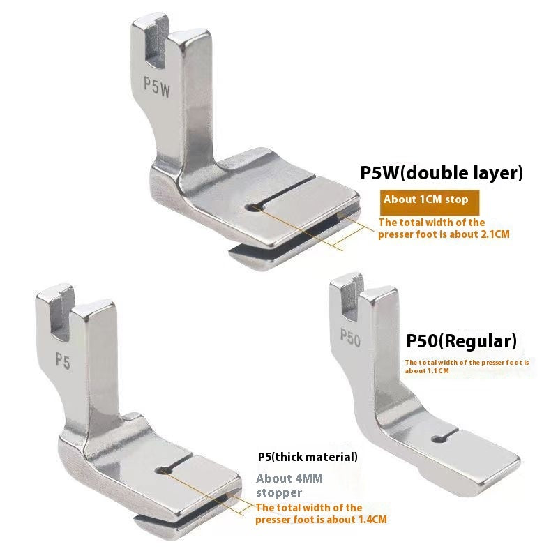 Flat Wrinkle Presser Foot for Industrial Sewing Machine