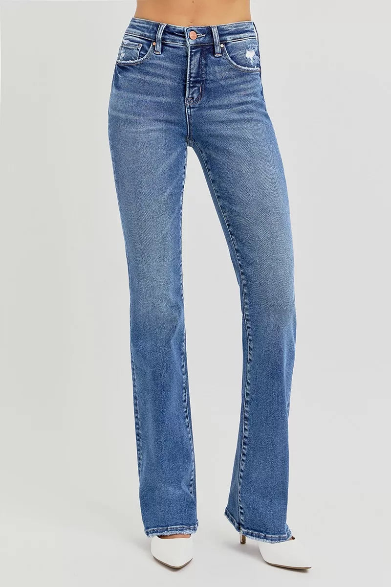RISEN Full Size Tummy Control High Rise Straight Jeans Plus Size