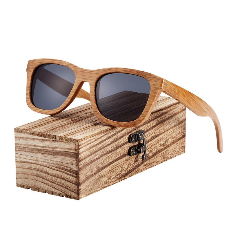 Handmade Bamboo Wood Retro Men and Women Polarized Sunglasses
