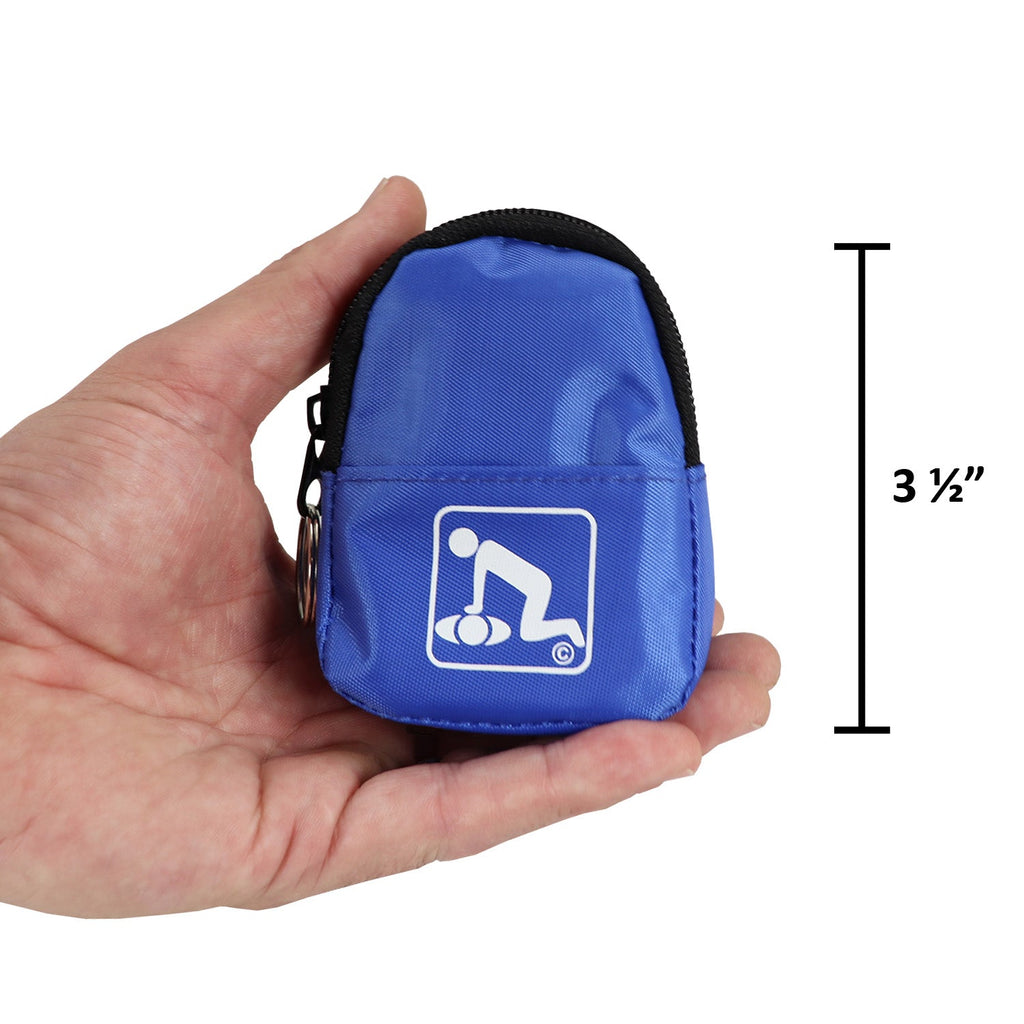CPR Blue Beltloop Keychain with Faceshield & Gloves
