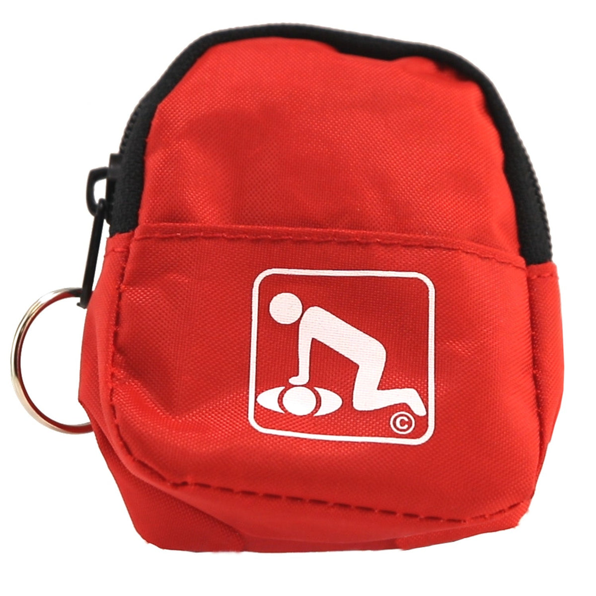 CPR Red Beltloop Keychain with Faceshield & Gloves