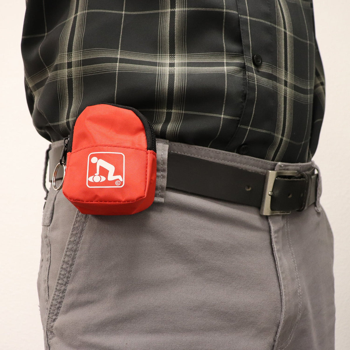 CPR Red Beltloop Keychain with Faceshield & Gloves