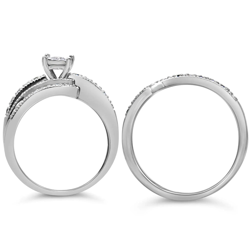 Sterling Silver Diamond Bridal Ring