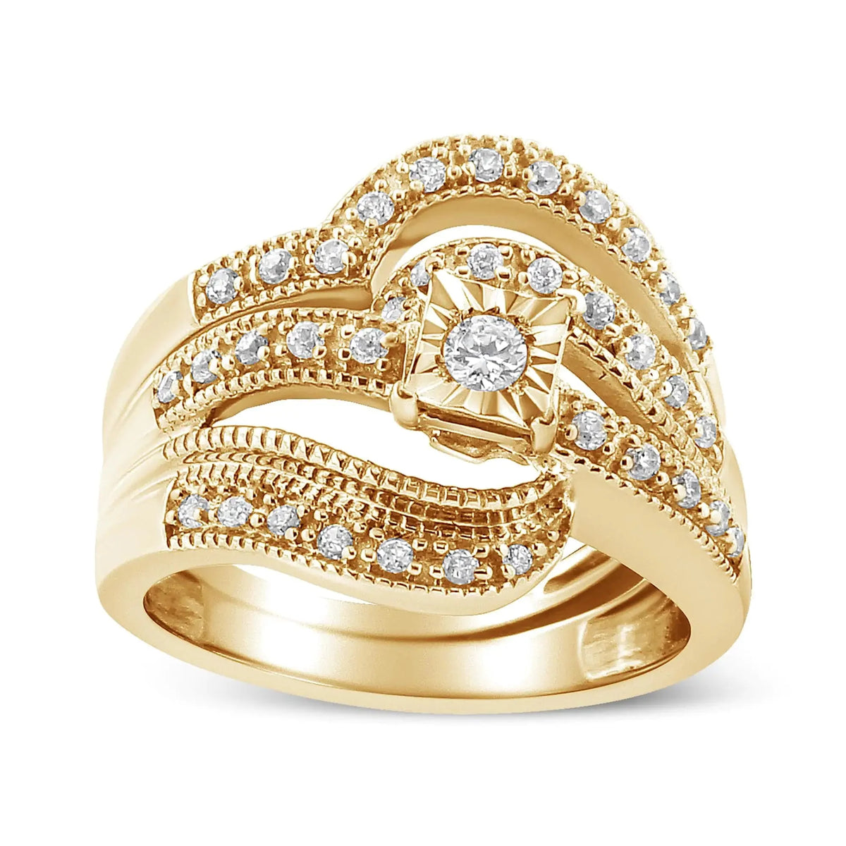 Sterling Silver Diamond Bridal Ring