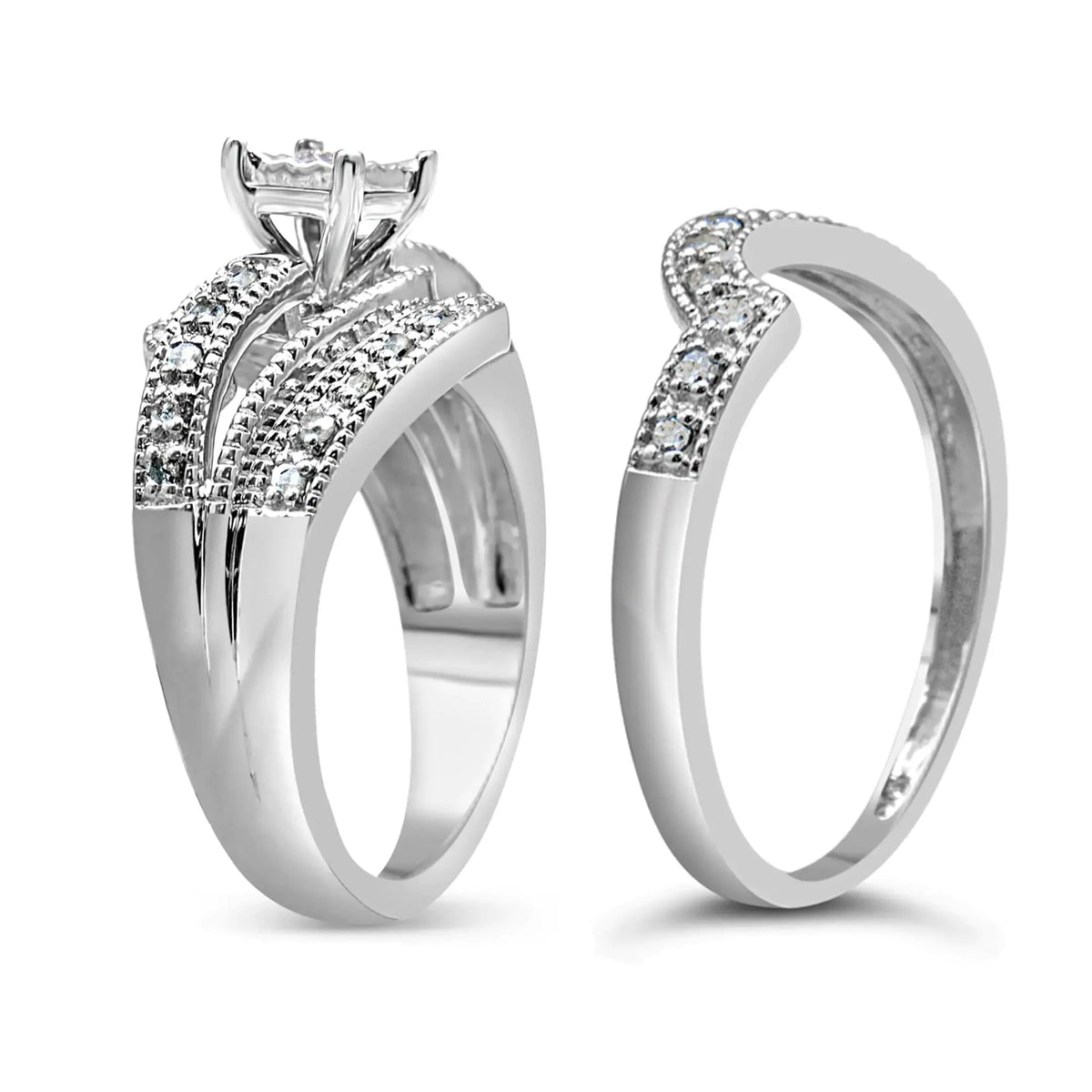 Sterling Silver Diamond Bridal Ring