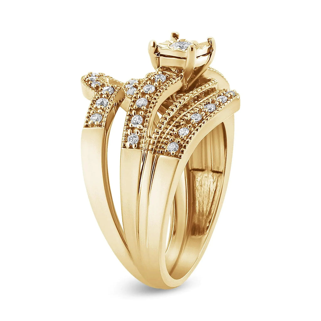 Sterling Silver Diamond Bridal Ring