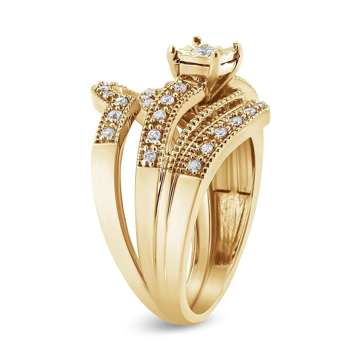 Sterling Silver Diamond Bridal Ring