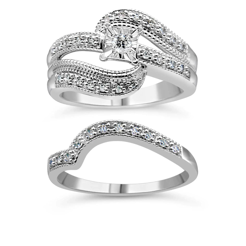 Sterling Silver Diamond Bridal Ring