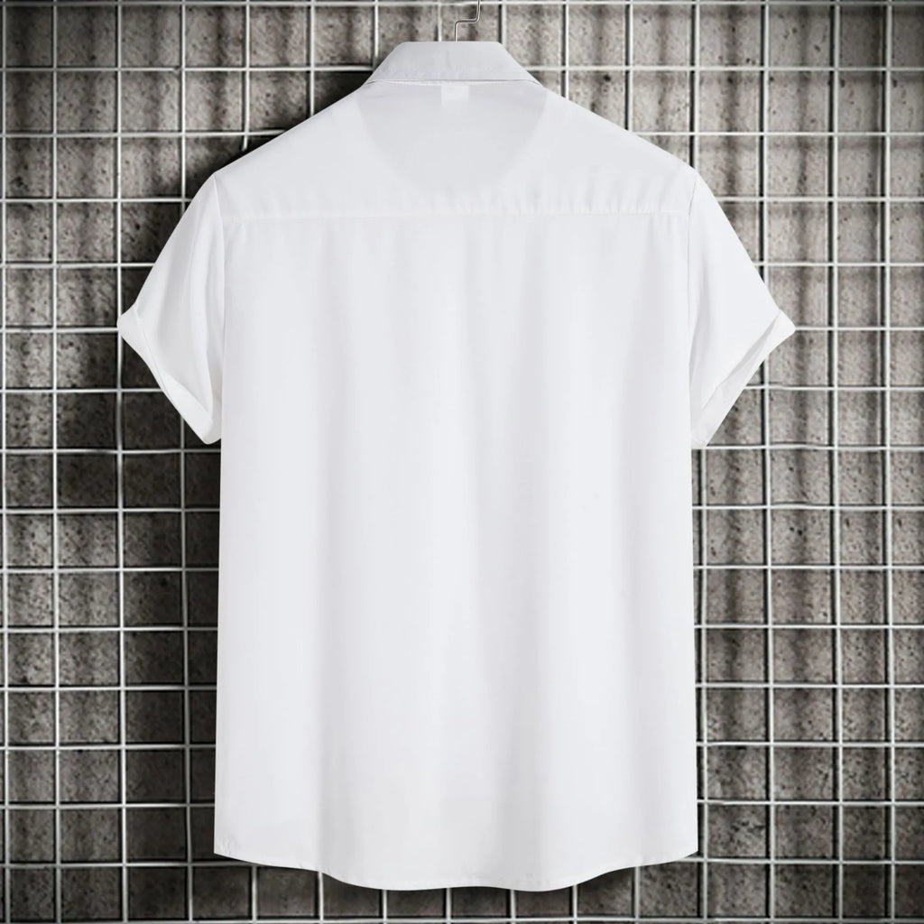 Men's Plus Size Casual Short Sleeve Button Down Shirt