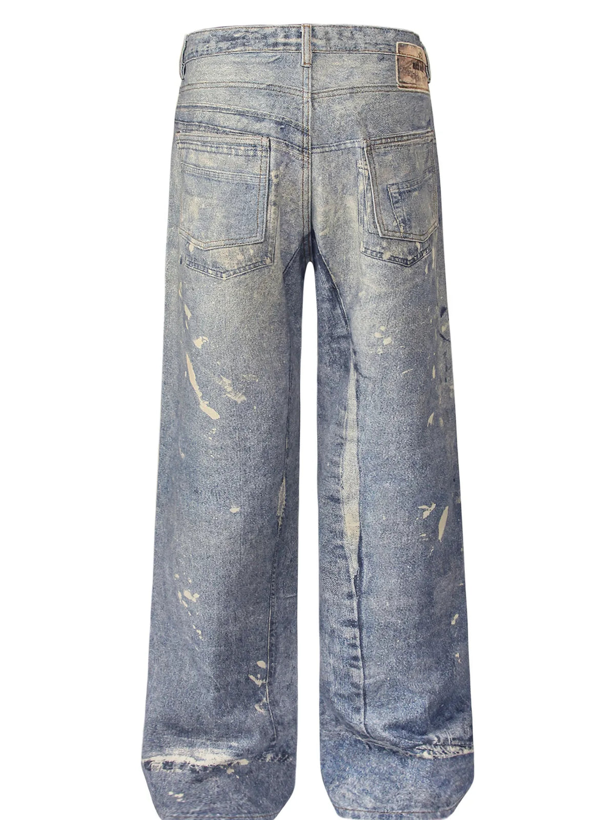 Men's Washed Wide Leg Jeans