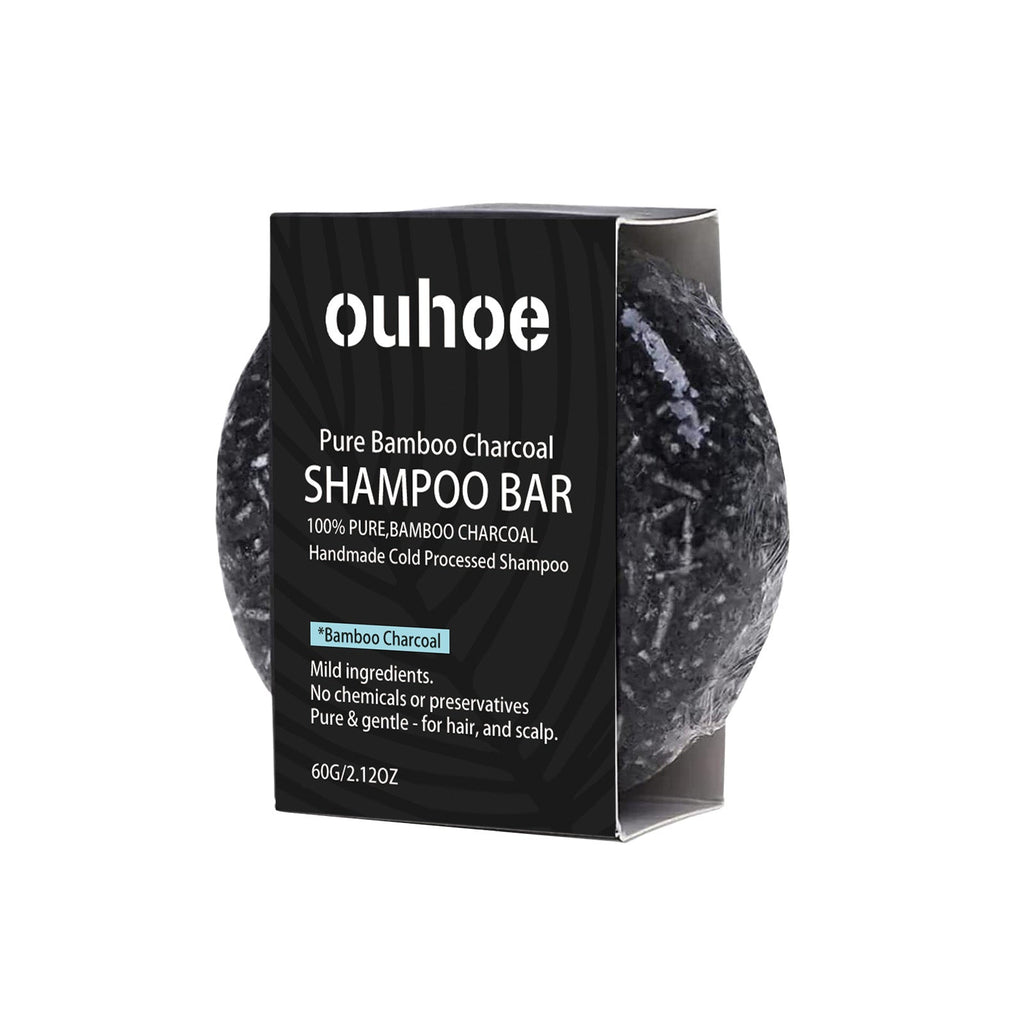 Organic Bamboo Charcoal Shampoo Bar, Deep Cleansing Scalp Strong And Strong Hair Nourishing Repair Improve Dry Shampoo Soap