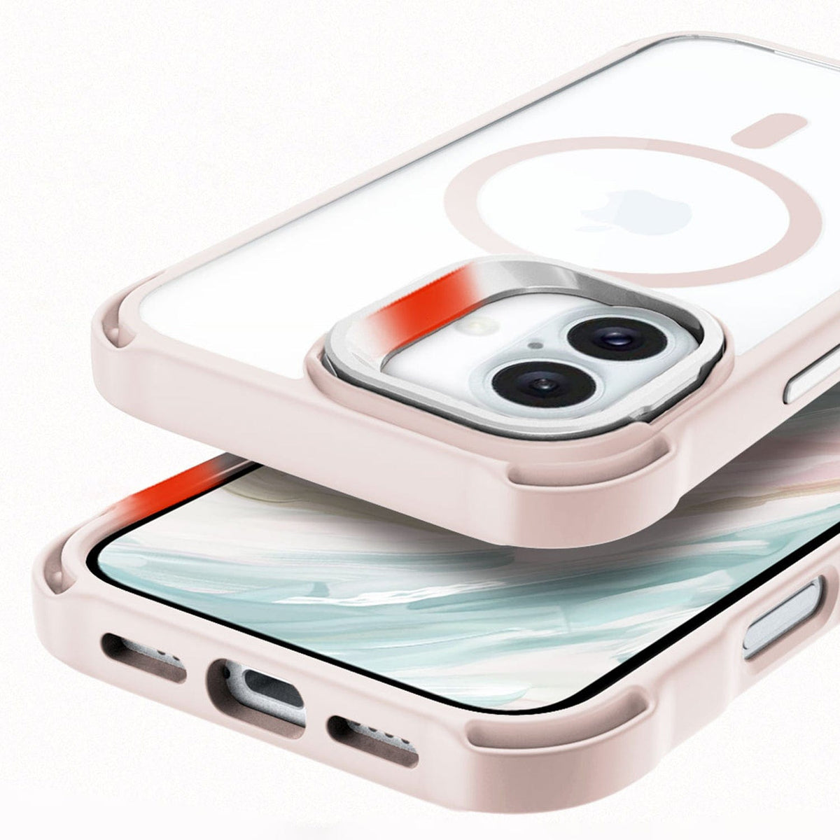 iPhone 16 Plus Clear Kickstand Case - Anti-Slip, Rugged, MagSafe | Venture Series
