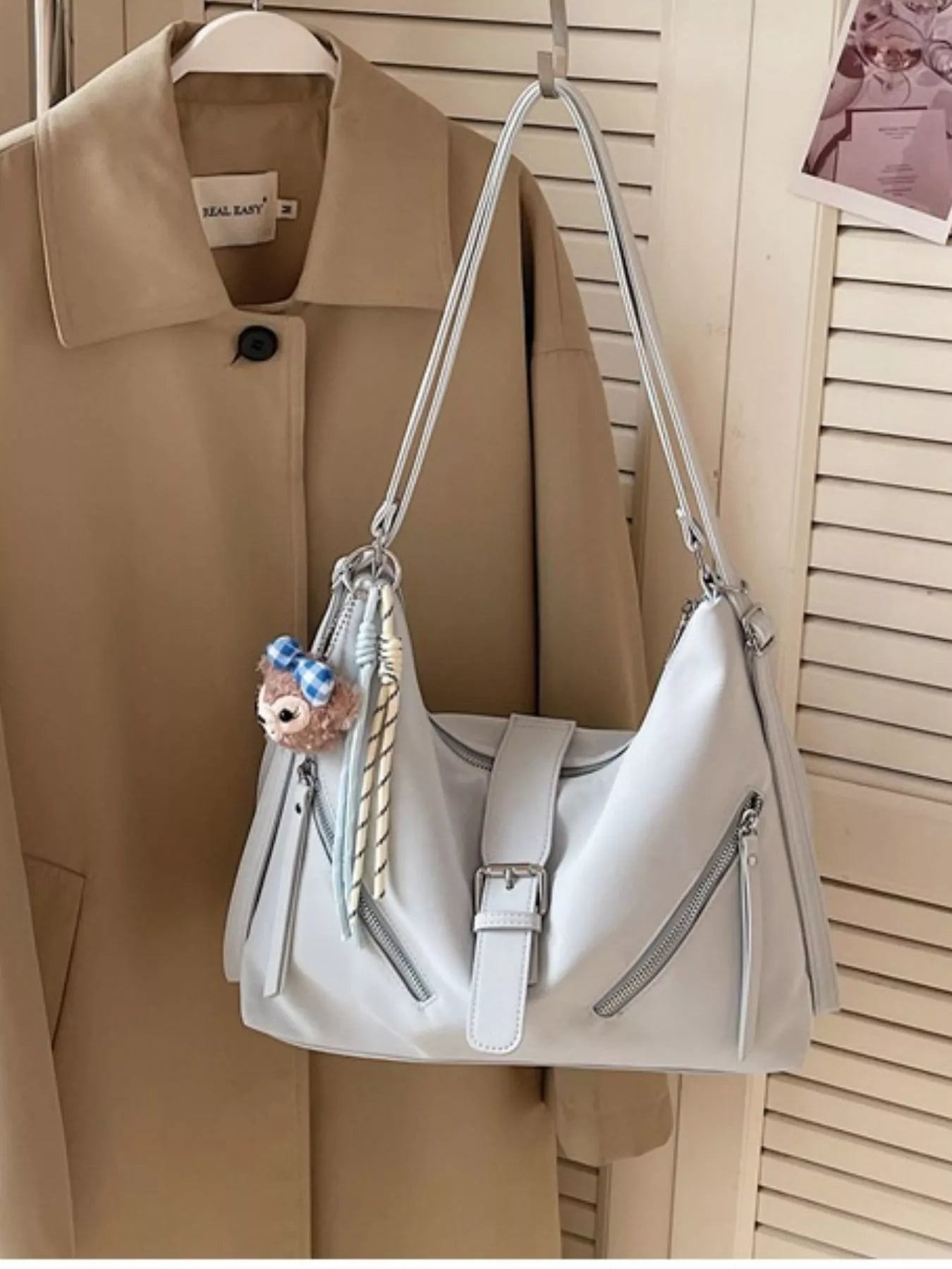 Convertible Buckle Shoulder Bag
