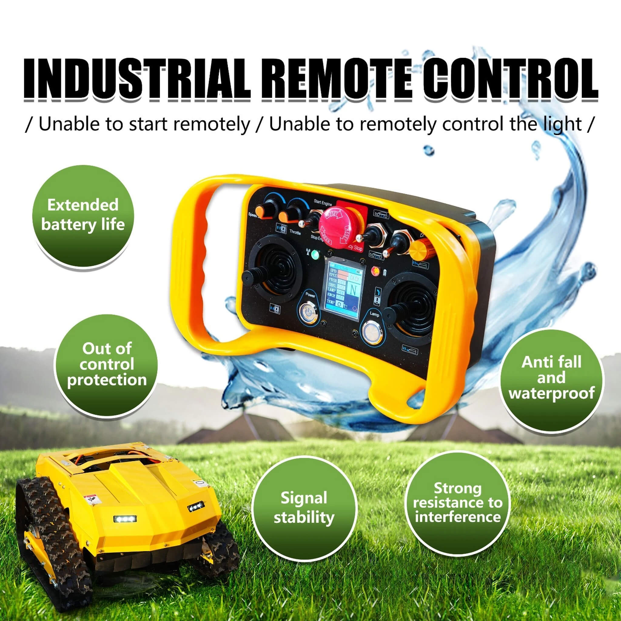 OVK 9HP 21-Inch Industrial Remote-Controlled Lawn Mower (SAK71845)