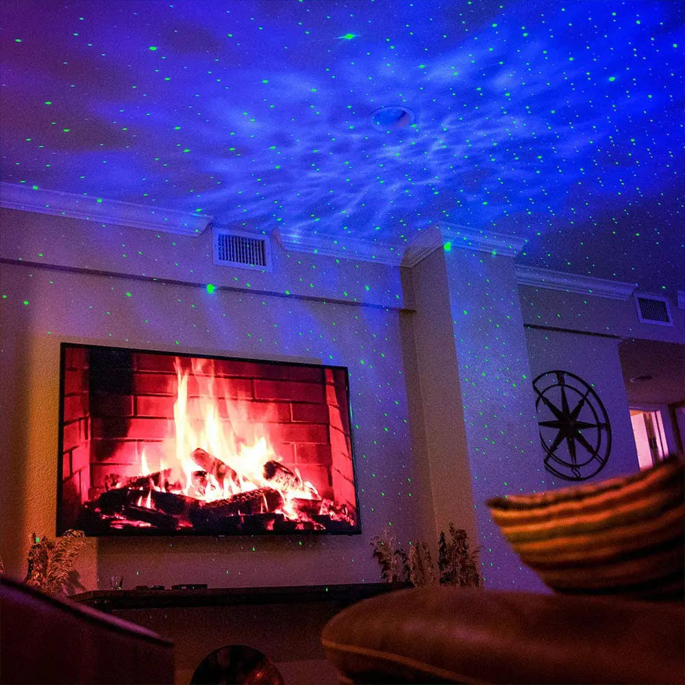 Alexa Compatible Laser Projector w/ LED Nebula Cloud