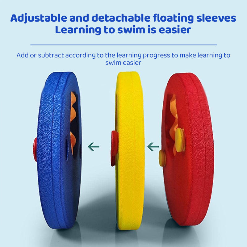 Kids' swim belt: 6 EVA discs/pack, for 3 - 14yo, 15 - 30kg rings.