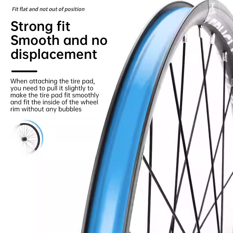 Tensilized Strapping Tape for Tubeless Bicycle Rims, 9.14m long, widths of 23/25/27/29/32/34mm, good residue-holding.