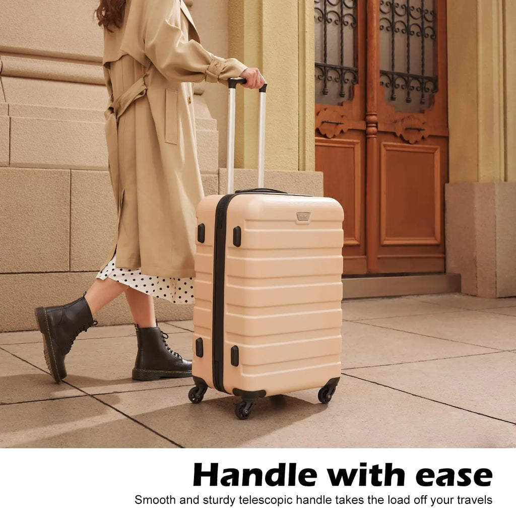 Coolife 3 Piece Hardside Luggage Set