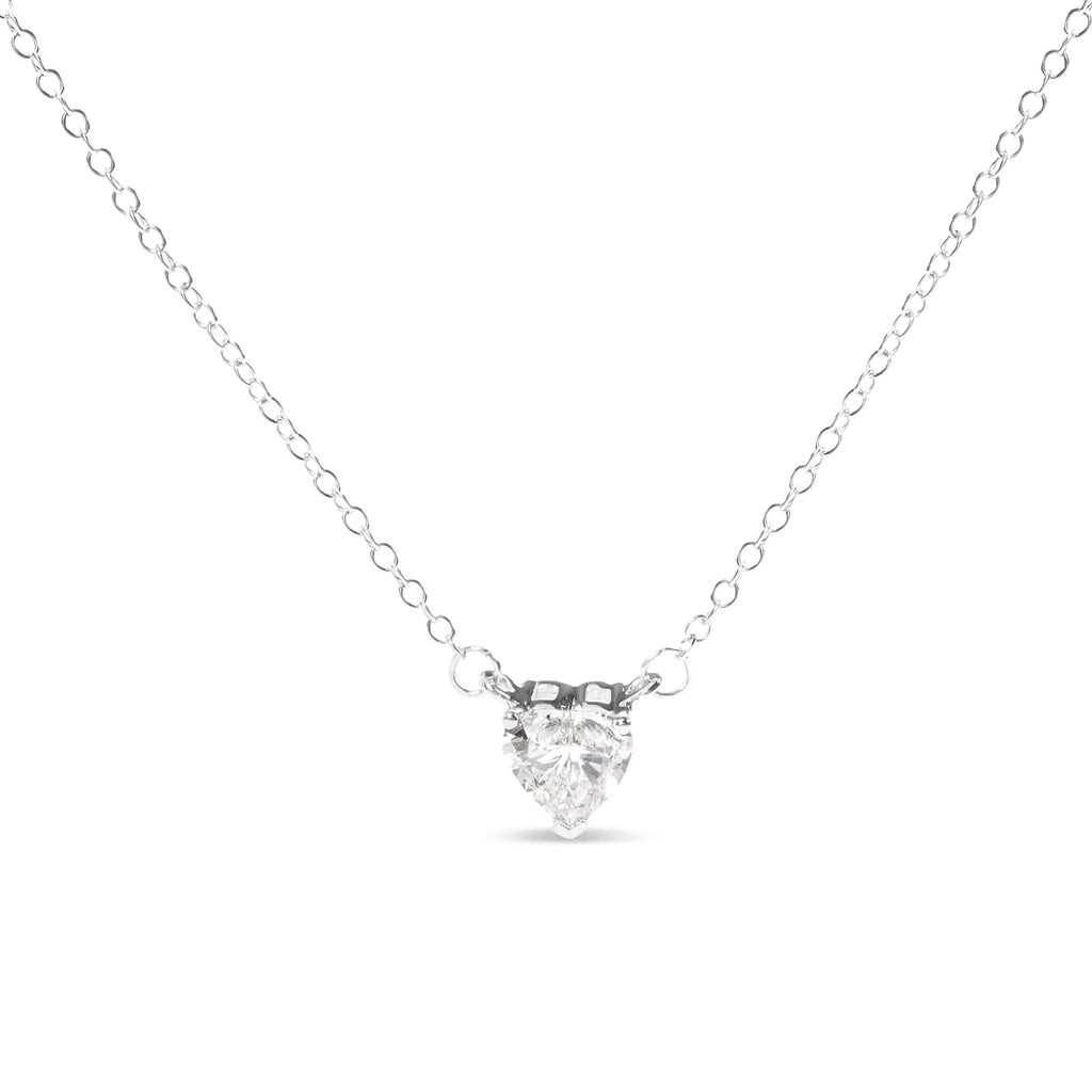 14K Gold Heart Diamond Pendant
