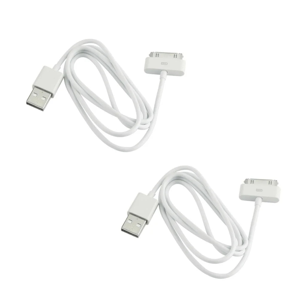 2x 6ft 30-pin USB Charger Data Sync Cable Cord Iphone 3G/4/4S