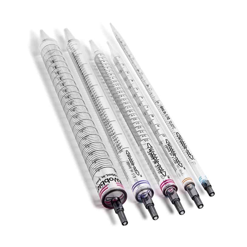 VistaLab 4190-0025 Wobble-not Serological Pipet 25mL , Individually Wrapped, Plastic/Plastic, Bag, Sterile (Case of 200)
