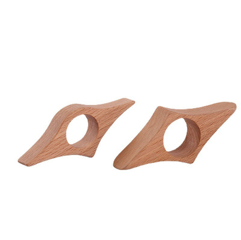 Solid wood book press reading and page pressing finger ring single handed wooden bookmark beech wood book pressing finger buckle