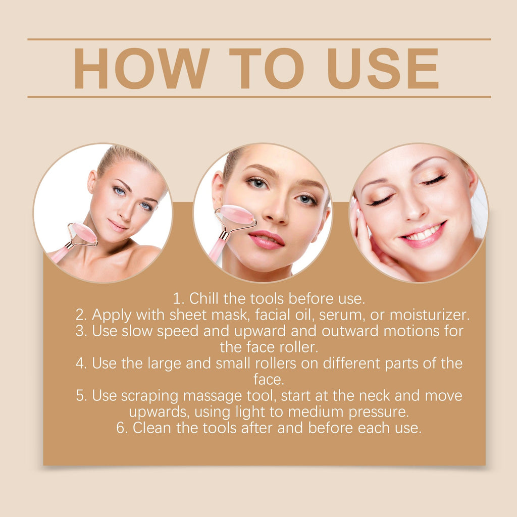 Powder Roller Massager Set Soothing Massage Skin Facial Firming Skin Care Massager