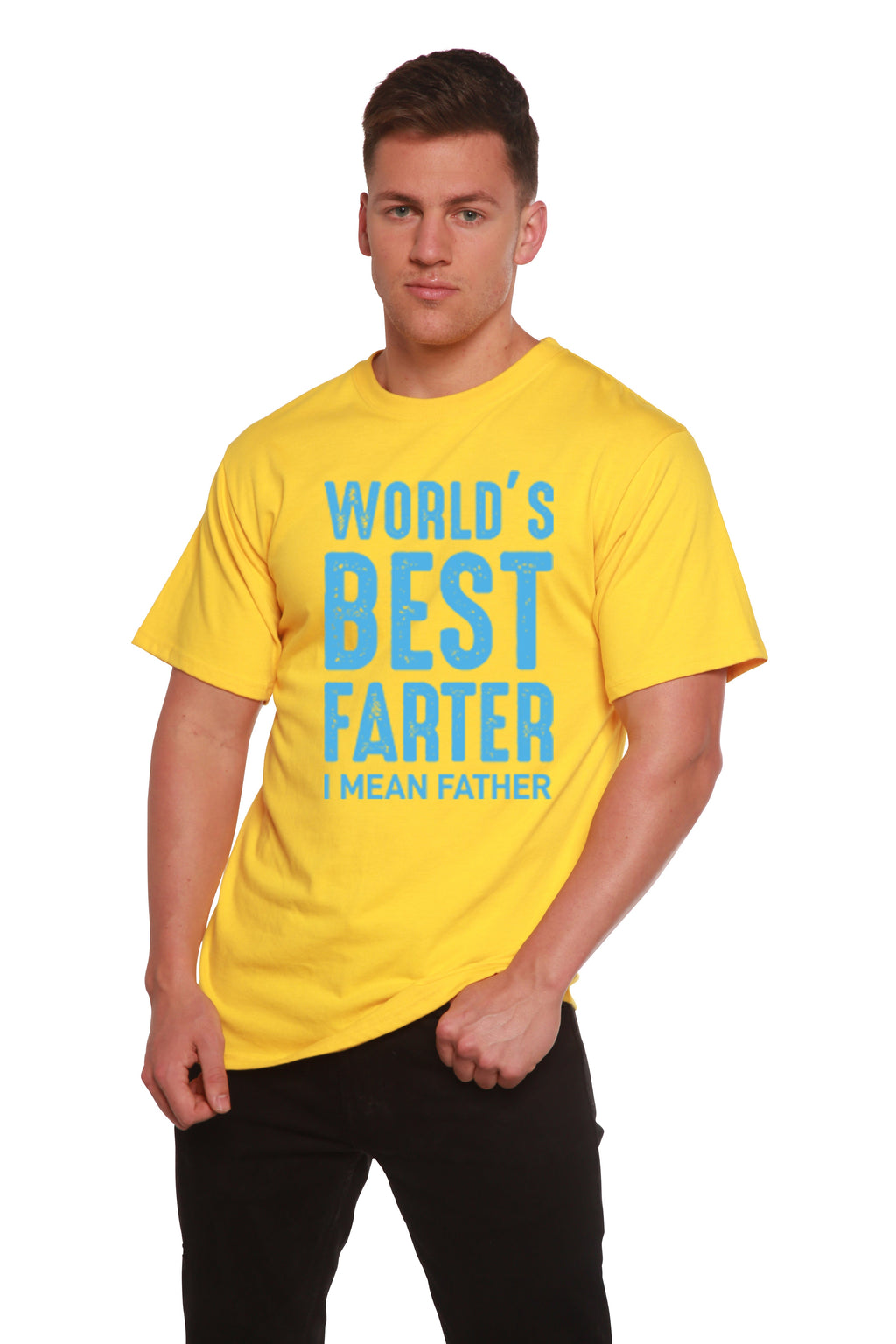 World's Best Farter Men's Bamboo Viscose/Organic Cotton Short Sleeve Graphic T-Shirt